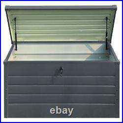 Large Garden Storage Box Metal Outdoor Patio Deck Chest Trunk Container Lockable