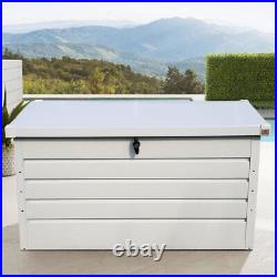 Large Garden Storage Box Metal Outdoor Patio Deck Chest Trunk Container Lockable