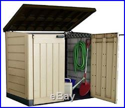Large Garden Storage Container Shed 2 Locks Bin Box Extra Bike Mower Outside BBQ