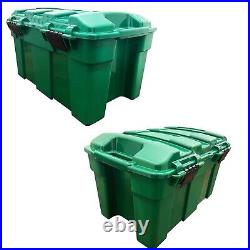 Large Green 40 Litre Spacious Heavy Duty Outdoor Garden Storage Chest Trunk