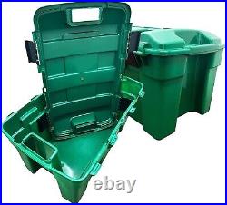 Large Heavy Duty Green 40L Chest Trunk Outdoor Garage Garden Storage Box