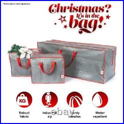 Large Heavy Duty XMAS CHRISTMAS TREE Home STORAGE BAG Zip Sack Holder Grey