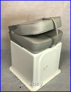 Large High Back Boat Seat (Folding) with Seat Storage Box, 360 Swivel and Hatch