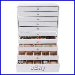 Large Jewellery Box With Drawer Storage Space Organiser Home Women Gift Bedroom