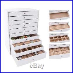 Large Jewellery Box With Drawer Storage Space Organiser Home Women Gift Bedroom