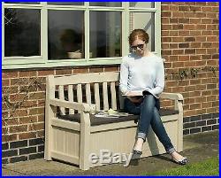 Large Keter Eden Bench Sofa Ideal Outdoor Garden Patio Storage Seat Box 265 L