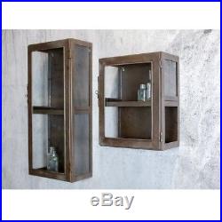 Large Kisari Wall Hanging Storage Cabinet with Glass Door by Nkuku