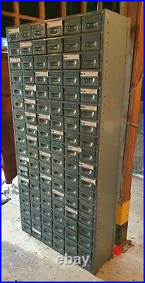 Large Metal Storage Cupboard With 108 Solid Metal Picking Bins 6ft