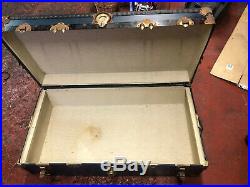 Large Mossman Travel Steamer Trunk Storage Box Linen Chest Coffee Table 1930s