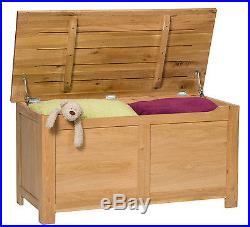 Large Oak Blanket Box Toy Storage Trunk/Chest Solid Wood Ottoman