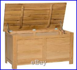 Large Oak Blanket Box Toy Storage Trunk/Chest Solid Wood Ottoman