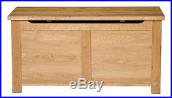 Large Oak Blanket Box Toy Storage Trunk/Chest Solid Wood Ottoman