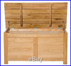 Large Oak Blanket Box Toy Storage Trunk/Chest Solid Wood Ottoman