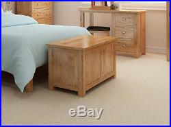 Large Oak Blanket Box Toy Storage Trunk/Chest Solid Wood Ottoman