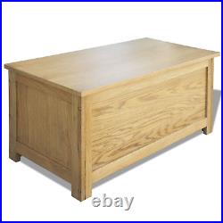 Large Oak Storage Chest Solid Wood Furniture Blanket Box Trunk Wooden Ottoman