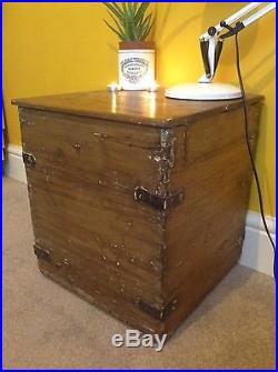 Large Old Antique Pine Blanket Box Chest/trunk/toy Storage/coffee Table