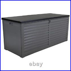 Large Outdoor 490L Garden Plastic Storage Box In Grey Charles Bentley