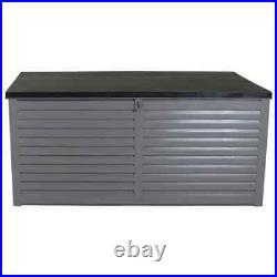 Large Outdoor 490L Garden Plastic Storage Box In Grey Charles Bentley