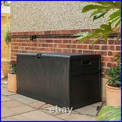 Large Outdoor Garden Patio Storage Box Luxury Big Size 460L Rattan Weatherproof