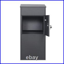 Large Outdoor Lockable Letter Post Box Mailbox Wall Mount Secure Parcel Drop Box