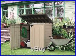 Large Outdoor Storage Box Cabinet Cupboard Garden Shed Wheely Bin Store