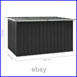 Large Outdoor Storage Box Garden Patio Mental Chest Lid Container Patio Multibox