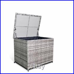Large Outdoor Storage Box in Small Grey Rattan by Club Rattan