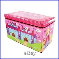 Large Padded Toy Storage Trunk Organiser Box For Kids Wooden Chest Seat Folding
