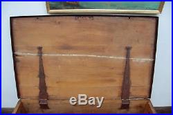 Large Pine Military Storage Trunk Munitions Chest Coffee Table Blanket Box