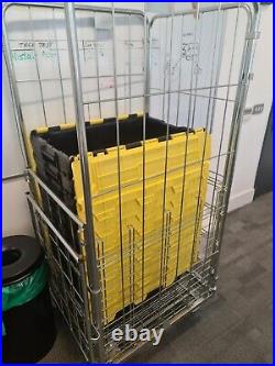Large Plastic Black Attached Lid Containers x30 & Cage Included