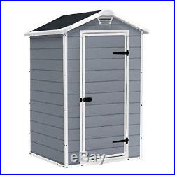 Large Plastic Garden Storage Shed Tools Store Patio Cabinet Unit Box 4 x 3 Feet