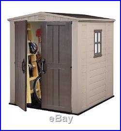 Large Plastic Garden Storage Shed Tools Store Patio Cabinet Unit Box 6 x 6 Feet