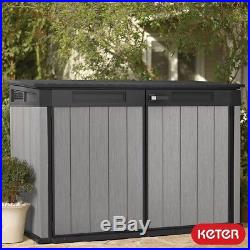 Large Plastic Garden Tools Shed Outdoor Patio Box Recycle Bin Store Bike Storage