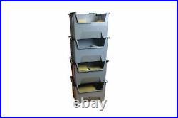 Large Plastic Storage Bins Boxes stackable space bin container box with wheel X5