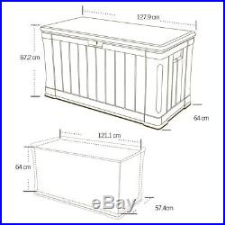 Large Plastic Storage Box Garden Outdoor Indoor Container Chest Store Cushion pc