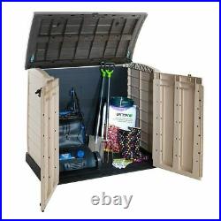 Large Plastic Storage Box Home Garden Patio Outdoor Shed Bins Tools Bikes Chest