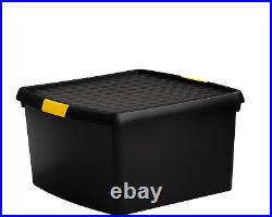 Large Plastic Storage Box with Lid Home Under Bed Office Stackable Container