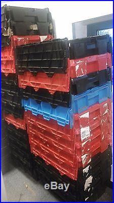 Large Plastic Storage Boxes JOB LOT Office Move Archive Heavy Duty Stackable