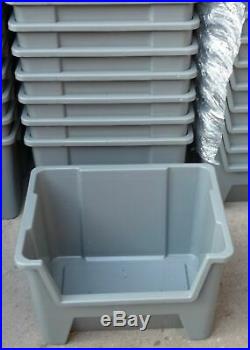Large Plastic Van Shelving Storage Bins Boxes stackable space bin X 5