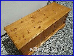 Large Solid Pine Trunk Blanket Chest Coffee Table Toy Box Shoe Storage Bench