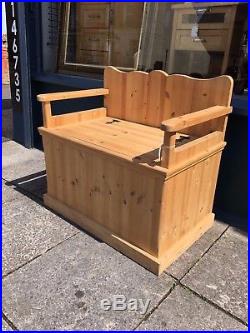 Large Solid pine Settle / Bench / Storage box #1489