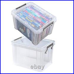 Large Spacious 36L, 54L & 85L Clear Clip Locked Storage Containers With Lids
