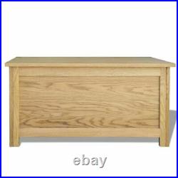 Large Storage Box Solid Oak Wood Chest Trunk Clothes Organiser 90x45x45 cm