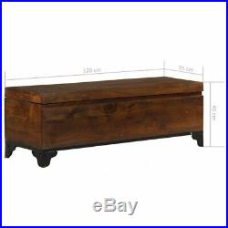 Large Storage Chest Industrial Rustic Wooden And Metal Blanket Trunk Box Hallway