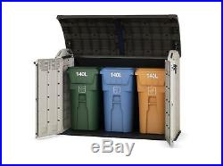 Large Storage Shed Bikes Bins All Weather 140 L Storage Tools Garden Outdoor Box