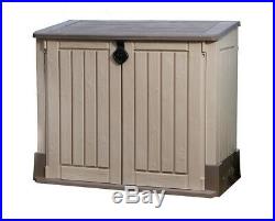 Large Storage Shed Plastic Garden Outside Bin Tool Store Outdoor Chest Box Unit