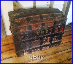 Large Tall Dome Top Trunk Blanket Box TRAVEL CHEST Domed Storage DELIVERY