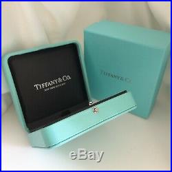 Large Tiffany & Co Blue Leather Necklace Presentation Storage Gift Box