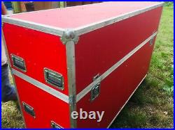 Large Trucker Road Trunk Flight transport storage DJ Case box wheels Dividers