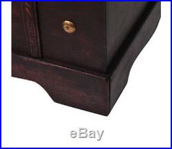 Large Vintage Style Treasure Chest Wood 66X38x40 Cm Blanket Storage Portable Box